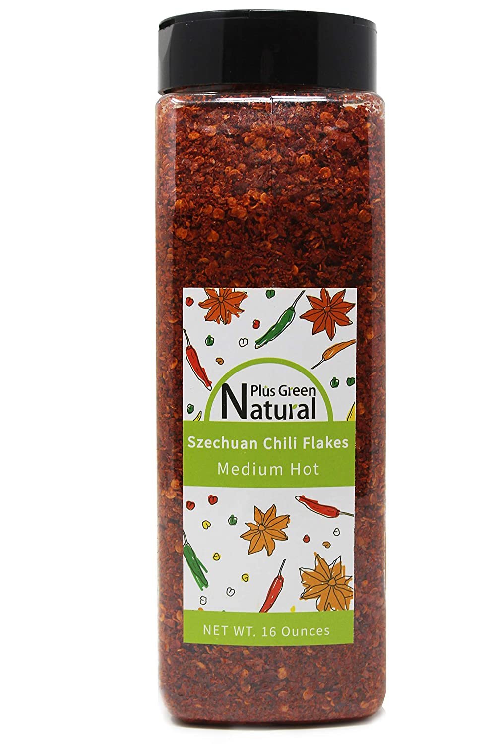 Authentic Sichuan Chili Flakes 1LB 16 Ounces, Medium Hot, Red Chili