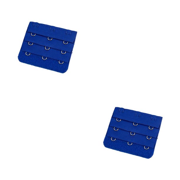 Jumpingount Correa de extensión sujetador extensor hebilla 3 ganchos mujeres transpirable elástico longitud Clips reemplazo Gadgets 3 filas azul azul real 2piezas