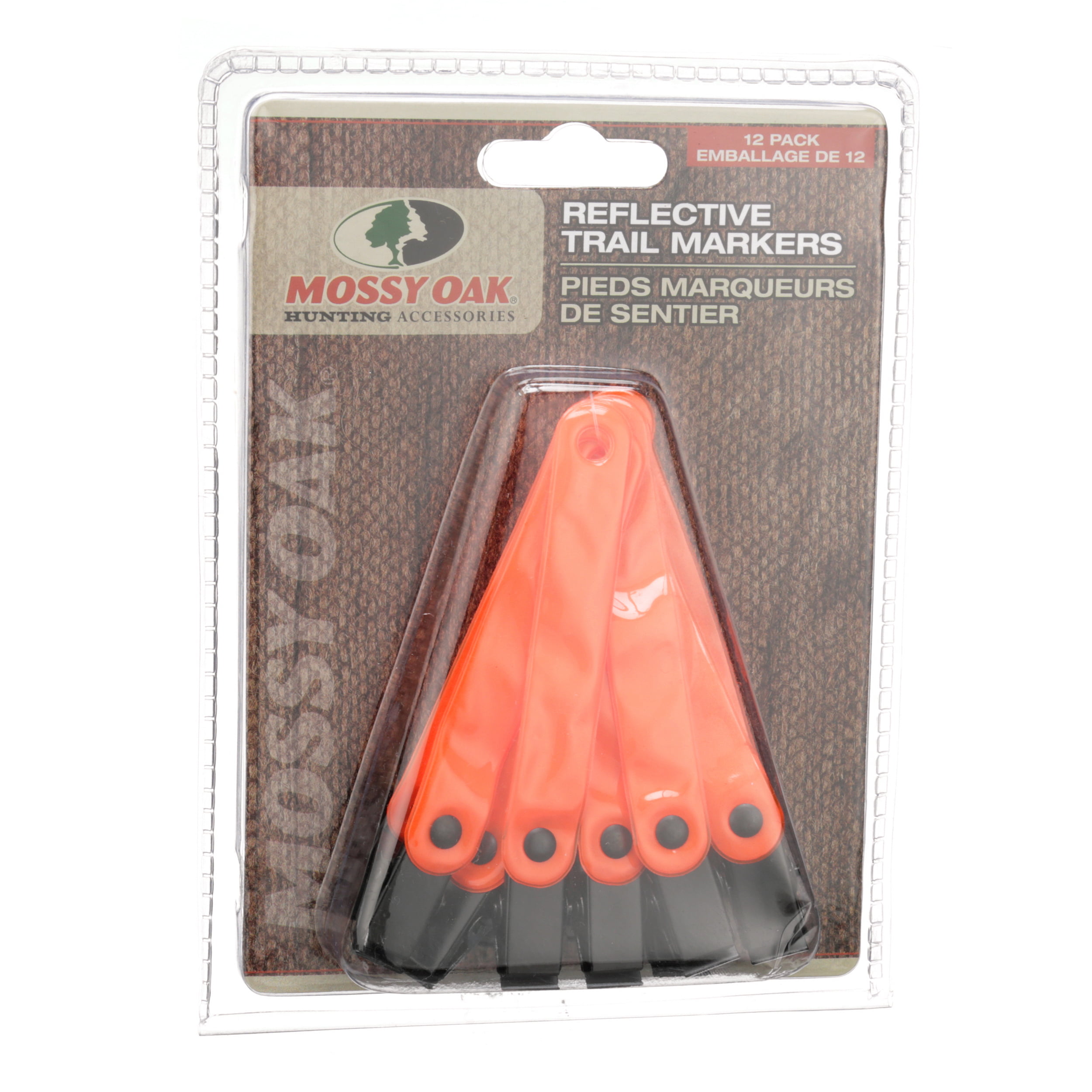 5159 Reflective Clip on Trail Markers 12pk Mossy Oak Orange Ribbon Hunting Fence for sale online 