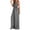 Black, variant on Jumpsuits for Women Casual Summer Cruise Spring Fashion Smocked Wide Leg Gingham Rompers with Pockets Gray