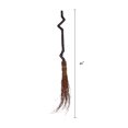 thumbnail image 2 of Nicky Bigs Novelties 42 inch tall Witch Broom - Realistic Witches Broom Costume Prop - Lightweight 3 Piece Broomstick Flagged Bristle - Halloween Decoration Brooms, Brown, 2 of 3