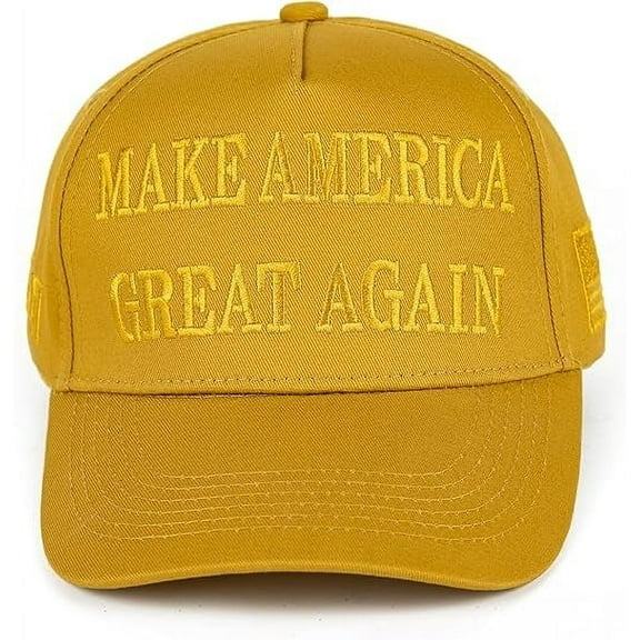 Gold Trump MAGA Hat – Classic "Make America Great Again" Embroidered Cap