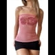 thumbnail image 1 of Top de Tubo Sin Tirantes con Estampado Floral para Mujer, Estilo Y2K, de Punto, Estilo Bandeau, para Verano Rosa M, 1 of 7