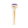thumbnail image 3 of ANGARA Natural 1.1 Ct. Amethyst with Diamond Classic Ring in 14K Yellow Gold for Women (Ring Size: 3), 3 of 10