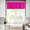 thumbnail image 3 of Rose Red Kitchen Curtains Valances and Tiers Set of 3, 24 Inch Length Tier Curtains and Valance Rod Pocket Valance Curtains Set for Kitchen Bathroom Small Windows, 3 of 8