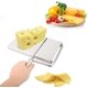 thumbnail image 2 of Cortador de queso con cortador de alambre de acero inoxidable para queso duro y semiduro - Cortador de verduras - Tabla de servir para cortar mantequilla (acero inoxidable) Ormromra WMZL-382, 2 of 7