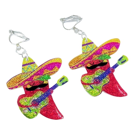 Mexican Dangle Earrings Silver Jewelry For Her 2PCS