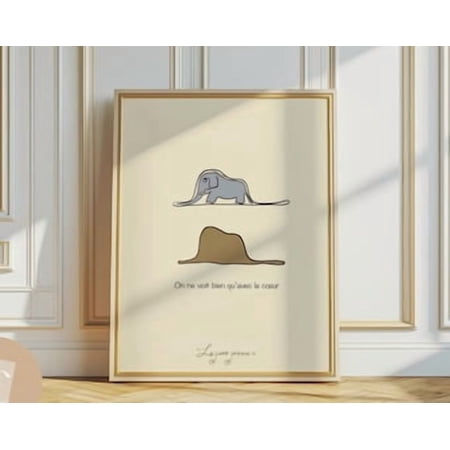 Le Petit Prince Art Print, Retro Nursery Decor Poster Vintage Style Wall Decor , Poster Print Only