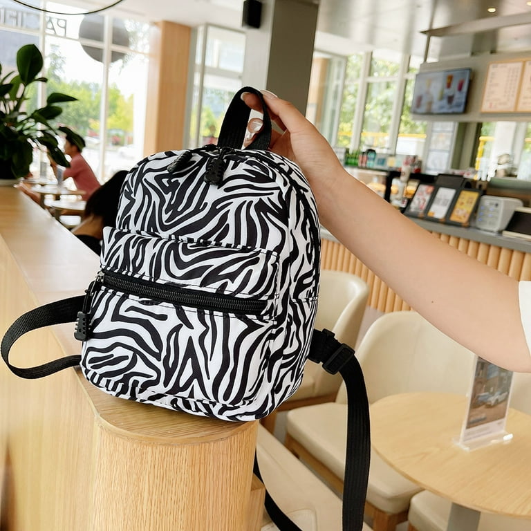 Funnybeans Mini Backpack Girls Cute Small Backpack Purse for Women Teens Kids School Travel Shoulder Purse Bag (Zebra), Kids Unisex