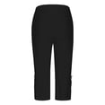 thumbnail image 4 of Audhol Capri Leggings for Women, Leggings for Women Summer High Waist Pant Knee Length Slim Fit Yoga Cropped Trouser Yoga Pants Black L, 4 of 6
