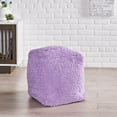 thumbnail image 2 of Moloney Modern Microfiber Chenille Square Pouf, 2 of 8