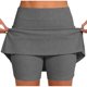 thumbnail image 2 of Faldas Deportivas para Mujeres con Pantalones Cortos Pantalones de Falda de Color Sólido para el Verano, 2 of 6