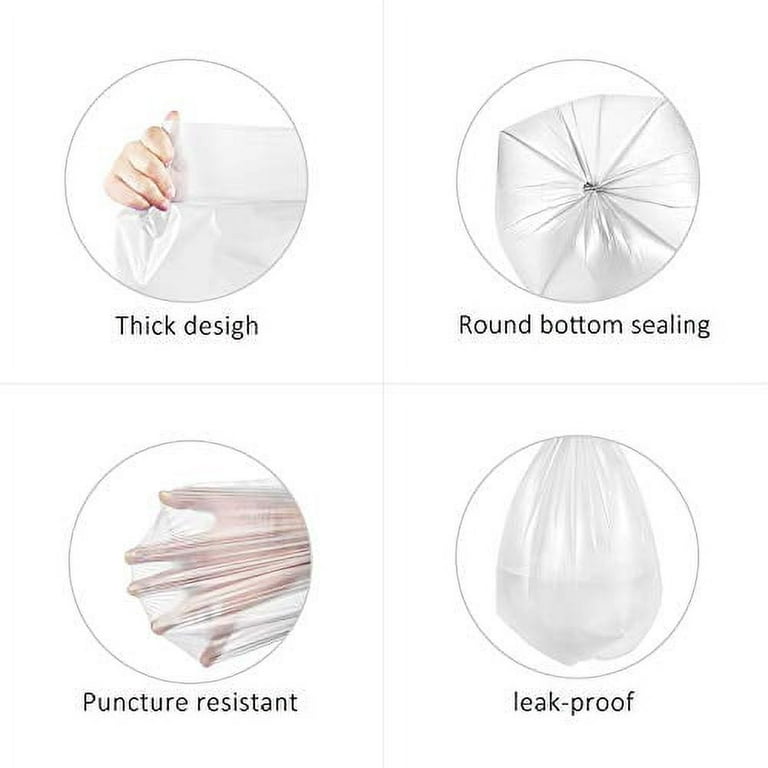  Popbins- Remove One Bag Another One Pops Right In - Clear 4  Gallon Trash Bag - 30 Count Easily Accessible Small Garbage Bags For  Bathroom Trash Can And Mini Office Bins