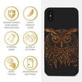 thumbnail image 4 of Case Yard Wooden Case for iPhone-X Soft TPU Silicone cover Slim Fit Shockproof Wood Protective Phone Cover for Girls Boys Men and Women Supports Wireless Charging Owl Design, 4 of 7