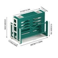 thumbnail image 2 of Plastic Cutting Board Rack with Knife Slots and Detachable Drip Tray for Countertop Kitchen Storage, 2 of 8