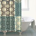 thumbnail image 5 of Extra Long Boho Shower Curtain 72x84 Inches - Vintage Floral & Tropical Leaves Pattern, Waterproof Bohemian Bathroom Decor with 12 Hooks, Tribal Rustic Style, 5 of 5