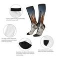 thumbnail image 3 of Picia Women Crew Soft Moisture-wicking Socks Running Horses Pattern Design Cotton Socks, One Size fit All, 3 of 6