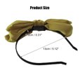 thumbnail image 2 of Unique Bargains 1 Pcs Satin Bow Knot Headband Fashion Hairband for Women Yellow 0.31 Inch Wide, 2 of 7