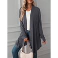 thumbnail image 6 of Gustave Open Front Draped Cardigan for Women Casual Long Sleeve Duster Cardigans Lightweight Solid Sweater Outwear "Gray, 2XL", 6 of 6