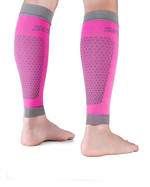 SLS3 Graduated Compression Calf Sleeves for Legs (Pair) Prevents Shin