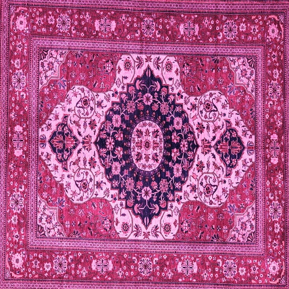 Ahgly Company Indoor Square Persian Pink Traditional Area Rugs, 3' Square