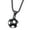 Black, variant on Soccer Necklace - Solid Stainless Steel Ball Pendant for Fans Team Jewelry Gift