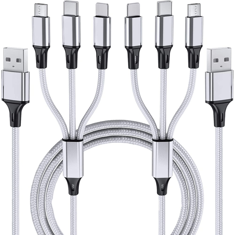 Multi Charging Cable, 2Pack Multi Phone Charger Cable Braided Universal ...