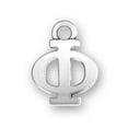 thumbnail image 1 of Sterling Silver 18" 1.2mm Box Chain Greek Alphabet Sorority Fraternity Phi Pendant Necklace, 1 of 2