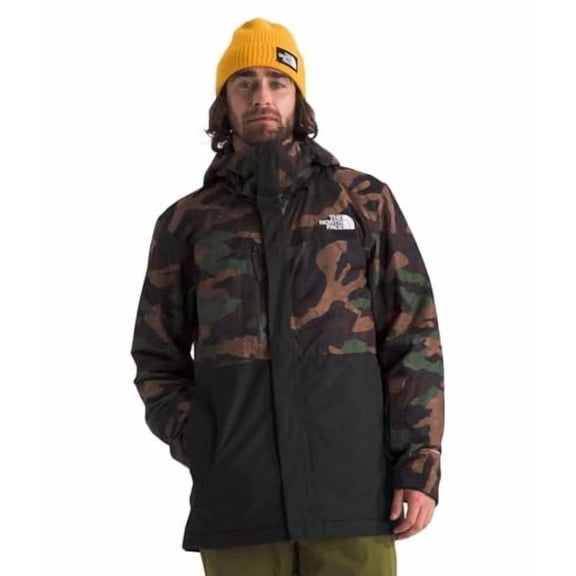 The North Face Men's Freedom Insulated Jacket, M, Black Camo/Asphalt Grey