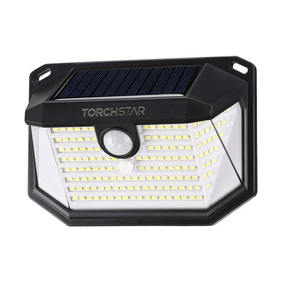 178 LEDs Solar Powered Motion Sensor Lights, Wireless Outdoor Wall Lighting, Water & Weatherproof, Over-Night Security/Exterior Wall Mount Light for Garden, Patio, Black