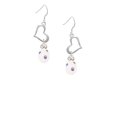 thumbnail image 2 of Delight Jewelry White Easter Egg with Color Crystal Dots Open Heart French Earrings, 2 of 4