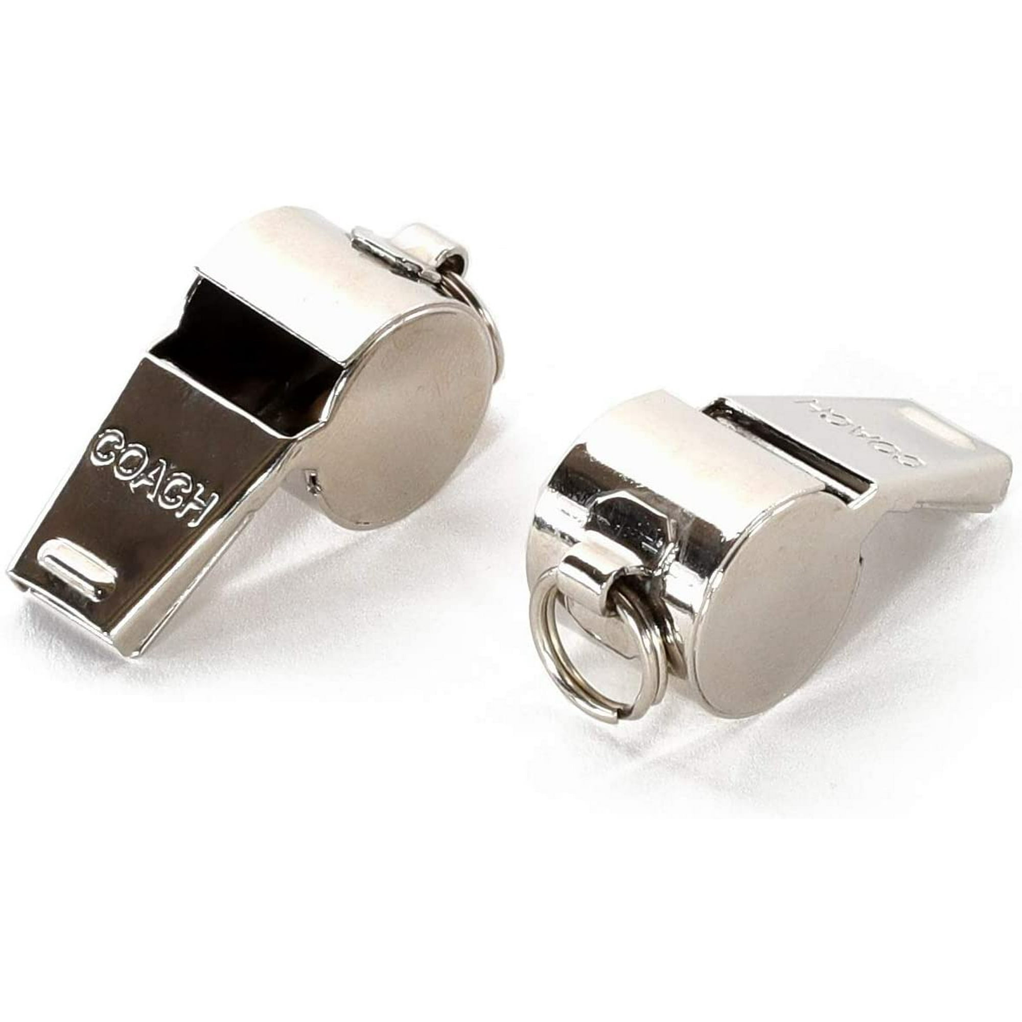 American Whistle Corporation - Nickel Plated Coach Whistle - 126 dB Loud, Sharp Tone Whistles