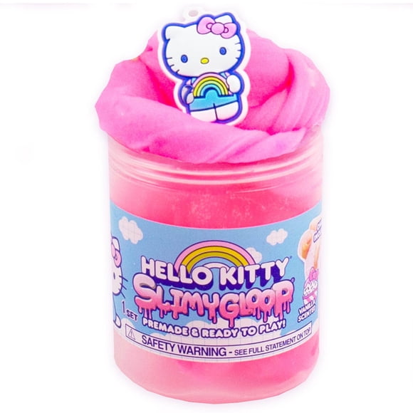 Slime Hello Kitty SLIMYGLOOP, cristal rosa, 240 ml, con chispas