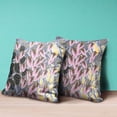 thumbnail image 4 of Tulip Bouquet Indoor/Outdoor Pillow with Removable Cover in Pink Yellow Gray20x20, 4 of 5