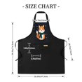 thumbnail image 4 of 2 Pack Adjustable Bib Apron with Cartoon Fox Design & Star Pattern 2 Pockets Perfect for Cooking & Chef Use for Men & Women, 4 of 5