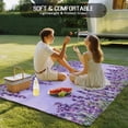thumbnail image 4 of Purple Lavender Outdoor Rug for Patio/Deck/Porch, Non-Slip Large Area Rug 5 x 7 Ft, Spring Watercolor Wild Flowers Plant Indoor Outdoor Rugs Washable Area Rugs, Reversible Camping Rug Carpet Runner, 4 of 8