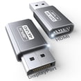 thumbnail image 1 of Adaptador DisplayPort a HDMI JSAUX 4K, paquete de 2 para PC, Dell, Lenovo, 1 of 7