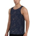 thumbnail image 2 of Gukieu Navy Dark Blue Print Men's Quick Dry Fitness Vest, Round Neck Sleeveless Fitness Bodybuilding Top-XX-Large, 2 of 7