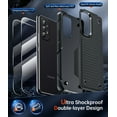 thumbnail image 2 of LeYi for Samsung Galaxy A53 5G Case with [2 Pack] Screen Protectors, 4 Corners with Airbags, Non-Slip Textured Grip Bumper Support Wireless Charging Drop Resistant Samsung A53 Phone Case - Black, 2 of 8