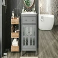 thumbnail image 2 of Barara King Storage Cabinet, Bathroom Vanity,30" Bathroom Vanity with Ceramic Sink, Equipped with Adjustable Shelf and Tip-Out Tray, Gray, 2 of 13