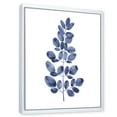 thumbnail image 3 of Designart 'Navy Blue Eucalyptus On White' Traditional Framed Canvas Wall Art Print, 3 of 5