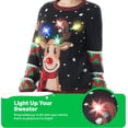 thumbnail image 3 of JOYIN Womens LED Light Up Reindeer Ugly Christmas Sweater Built-in Light Bulbs, 3 of 8