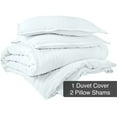 thumbnail image 2 of ROYALE White Duvet Cover King Size - Washed Duvet Cover Set, 3 Piece Double Brushed Duvet Covers with Button Closure - 1 Duvet Cover 104x90 inches and 2 Pillow Shams - Comforter Cover, 2 of 8