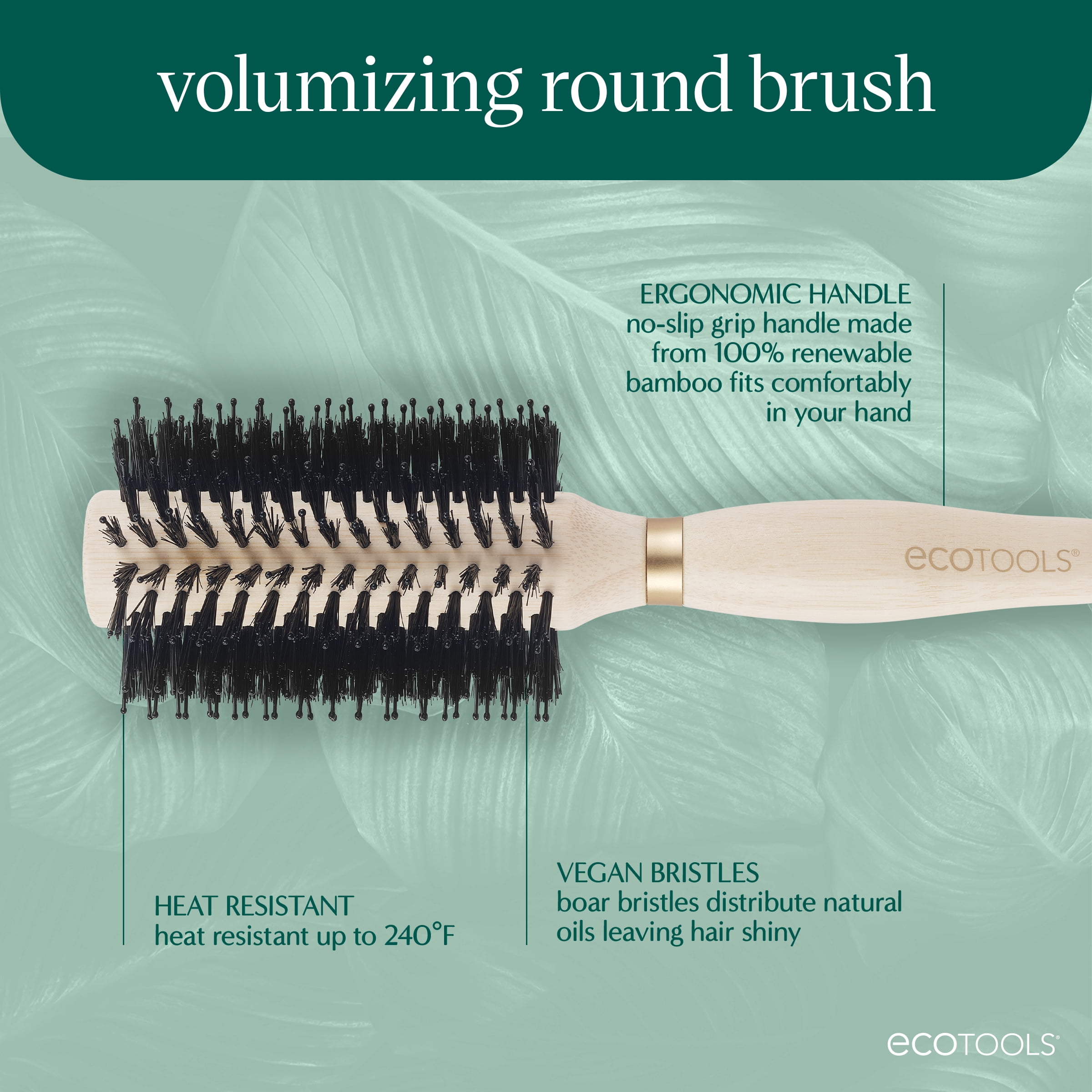 EcoTools Volumizing Round Hairbrush for Enhanced Volume and Shine