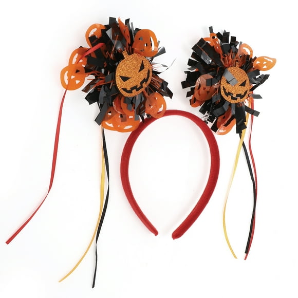 Accesorios Únicos 1 Pc Diadema de Calabaza de Novela para Halloween 4.72" Diámetro Rojo Naranja