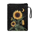 thumbnail image 2 of HELLHERO Gift Book Sleeve Protector Pouch, 8.66 x 11.42 Polyester Book Storage Bag Carrying Book Case Book Carrying Case with Pocket, Vintage for Teachers, Sunflower Pattern, 2 of 8
