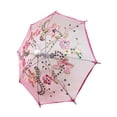 thumbnail image 4 of THY COLLECTIBLES Pack of 2 Mini Lace Umbrella Parasols with Sequins - Delicate Dolls Size Decorative Small Umbrella for Weddings, Baby Showers, Parties and Events - 11.6 inch Diameter Pink, 4 of 8