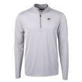 thumbnail image 2 of Men's Cutter & Buck Gray/White Green Bay Packers Virtue Eco Pique Micro Stripe Recycled Quarter-Zip Pullover Top, 2 of 3
