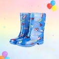 thumbnail image 2 of NOKIO Boys Girls 𝗪aterproof Rain Boot𝗌, High Ankle Kids Rain Boot𝗌 Toddler, Kids Toddler Solid Color Boot𝗌 with Easy On Handles and Girls Toddler Fall Shoes, 2 of 4