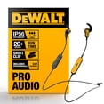 thumbnail image 2 of DEWALT Wireless Bluetooth Earphones - Jobsite Behind-Neck Wireless Headphones - Water-Resistant Wireless Earphones with Microphone - 20+ H Playtime, 2 of 5